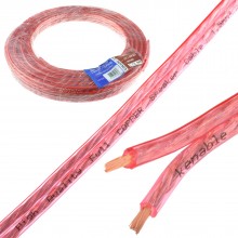 Speaker cable 16awg 15mm2 pure ofc copper wire clear 100m 009308 