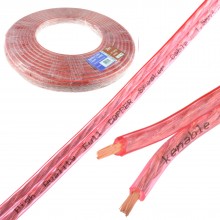 Speaker cable 16awg 15mm2 pure ofc copper wire clear 10m 009303 