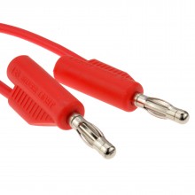 Stackable banana plug test lead or speaker hi fi cable 1m black 009013 