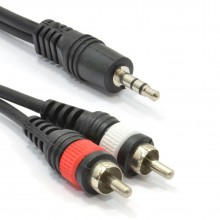 Soundlab soundlab 35mm jack plug to 2 x phono plugs cable lead 5m 002470 