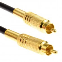 Premium 75 ohm digital audio coax gold plated rca phono cable 2m 002481 