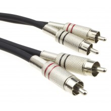 Stackable 2 x rca phonos to phonos audio cable 1m 002902 