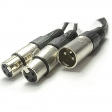 Xlr 3 pin female to 2 x phono connections pvc shielded cable 003595 