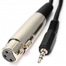 Xlr 3 pin socket to single rca phono plug ofc audio cable 3m 006300 