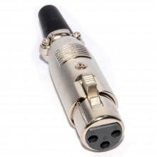 Xlr female holes to 635mm stereo jack plug adapter converter 001322 