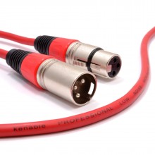 Xlr microphone lead male to female audio cable red 1m 007962 