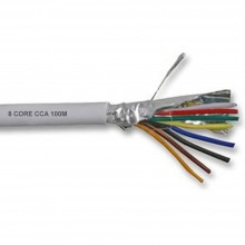 Alarm security screened cca cable 6 core white 100m 004619 