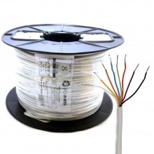 Alarm security signal cable 6 core copper 100m reel white 007274 