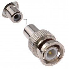 Bnc female socket to f type satellite screw on female adapter 006775 