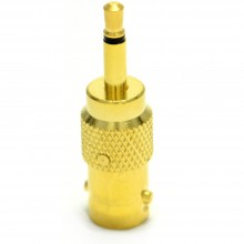 Bnc plug to rca phono socket adapter cctv to composite yellow 003277 