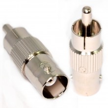 Bnc socket to composite 35mm male jack plug adapter gold 005782 