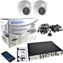 5mp cctv kit 4 channel xvr recorder with 1tb hdd 4 x 5mp cameras white 090008 