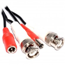 Cctv bnc plugs dc 21mm camera power extension cable 10m 003470 