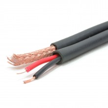 Lms data cctv cable reel coax and power rg59 2 shotgun lead black 305m 008371 