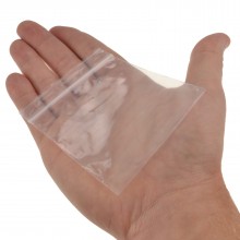 Clear polythene plastic resealable snapseal bags 75 x 80mm 100 pack 004720 