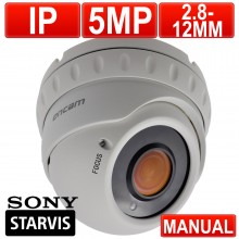 Encam cctv ip 5mp 36mm sony starvis starlight imx335 dome camera white microsd 090010 