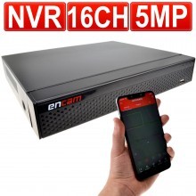 Encam cctv nvr network recorder upto 5mp 9 channel with 8 x poe ethernet ip cameras 090016 