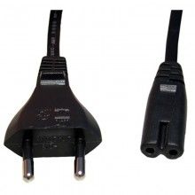 2 pin euro plug to figure of eight 8 c7 plug power cable 2m 004363 