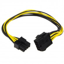 8 pin pci express pcie power cable from dual 4 pin molex lp4 adapter 006337 