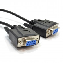 9 pin db9 serial rs232 null modem high speed shielded cable 1m 008437 