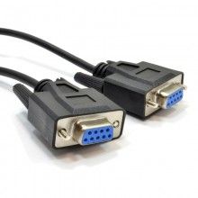 9 pin db9 serial rs232 null modem high speed shielded cable 2m 008438 