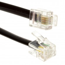 Adsl broadband modem cable rj11 to rj11 black 10m 006472 