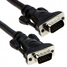 15 pin svga cable male to male pc to monitor lead 5m black 003626 