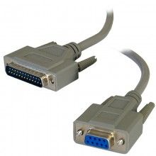 Db9 9 pin serial female to 25 pin male data cable 2m 004531 