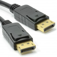 Displayport male plug to plug video cable gold 1m locking 002011 