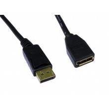 Displayport male plug to plug video cable gold 6m locking 010356 