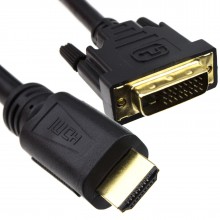 Dvi d 24 1pin male to hdmi digital video cable lead gold 10m 001568 