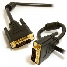 Dvi d digital monitor pc 18 1 pin male to male cable lead 5m gold 006658 