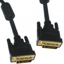 Dvi d dual link with ferrite cores male to male cable gold 05m 50cm 008969 