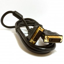Dvi d dual link with ferrite cores male to male cable gold 1m 005181 