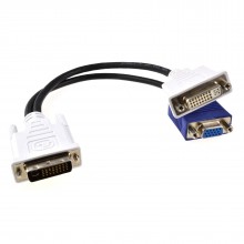 Dvi pc laptop monitor display cable 18 1 male plugs with ferrites 18m 010084 