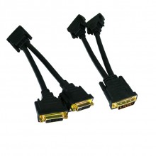Dvi splitter cable 24 5 male plug to 15pin vga dvi i sockets 009685 
