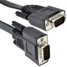 Flat 15 pin vga cable for pc laptop to monitor or tv male to male 10m 009212 