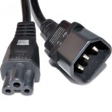 Iec plug c14 to cloverleaf plug c5 converter adapter power cable 05m 006572 