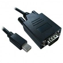 Mini display port male plug to 15 pin svga monitor pc video cable 2m 008127 