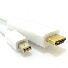 Mini displayport thunderbolt to dvi d male plug white cable 5m 009455 