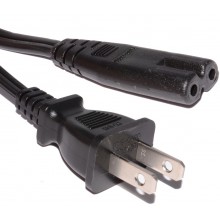 Power cord us 2 pin plug to c7 lead figure of eight fig 8 cable 1m 007998 