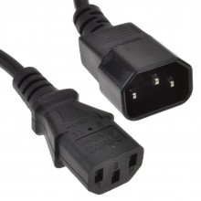 Power extension cable iec male to female ups lead c14 to c13 18m 000676 