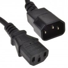 Power extension cable iec male to female ups lead c14 to c13 2m 006104 
