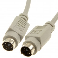 Ps2 splitter 6 pin mini din male plug to 2 x female sockets cable 30cm 000425 