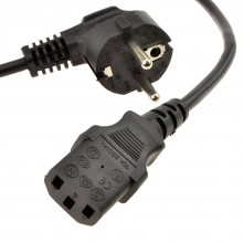 Right angle european schuko plug to 16a c19 iec plug power cable 18m 010031 