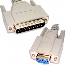 Serial rs232 extension cable db9m to f 9 pin male to female 5m beige 000826 
