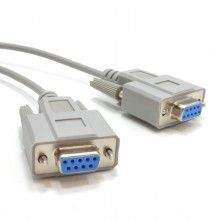 Serial rs232 null modem cable db9f to db9m 9 pin 2m 006309 