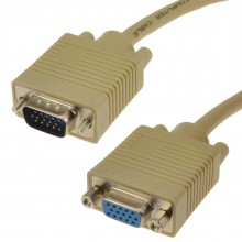 Svga cable hd15 extension cable male to female 05m beige 003464 