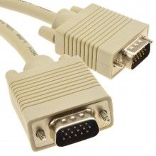 Svga cable hd15 male to male pc to monitor lead 1m beige 000274 