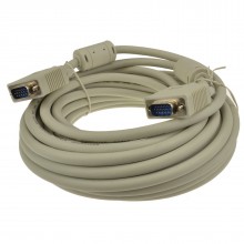 Svga cable hd15 male to male pc to monitor lead 5m beige 000170 